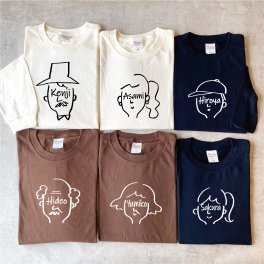 【名前可】顔ネーム 長袖Tシャツ 選べるファミリーデザイン 名入れ 父の日 母の日 敬老の日 誕生日 出産祝い 結婚祝い  還暦 敬老の日 名前入り 家族 夫婦 親子 カップル ファミリーデザイン お揃い  ペアtシャツ ペアルック tシャツ 男の子 女の子 親子コーデ リンクコーデ マタニティフォト 結婚記念 プレゼント ギフト ペアギフト クリスマスプレゼント
