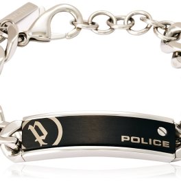 正規品 送料無料 ポリス POLICE ブレスレット UNIVERSAL ユニバーサル 25334BSS 25334BSS01 ステンレス シルバー ブラック 銀 黒 メンズ ステンレス 芸能人 着用 モデル カタログ 掲載 モデル