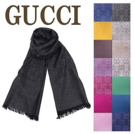 グッチ マフラー GUCCI メンズ レディース ストール シルク混 GG 大判マフラー ユニセックス 165904 ブランド 人気
