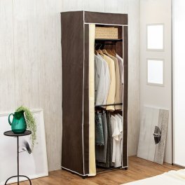 クローゼットハンガー ハンガーラック カバー付き 幅60cm 選べる2タイプ 上下棚タイプ 2段掛けタイプ 洋服 収納 洋服掛け 洋服ラック　送料無料