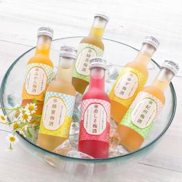 お歳暮 秋冬ギフト【送料無料】【プチ梅酒】なでしこのお酒 「てまり」セット 飲み比べ ミニボトル 180ml 6本セット 梅酒 化粧箱入り ラッピング 熨斗 送料無料(北海道、沖縄を除く)