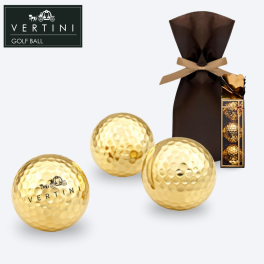 【記念品】VERTINI ゴルフボール (ゴールド) ゴルフグッズ ギフト プレゼント