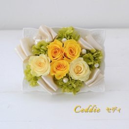 プリザーブドフラワー 送料無料 父の日 花  ギフト 還暦　喜寿 傘寿　米寿　結婚祝い 黄色 お祝 退職祝い 退院祝い 出産祝い 可愛い 人気 おしゃれ セディ フラワーギフト 完成品　赤　紫　グリーン