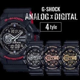 【選べる４モデル】【訳ありボックス アウトレット】CASIO G-SHOCK Gショック ジーショック カシオ 時計 メンズ 父の日 腕時計 手表 タフネス 耐衝撃構造 アナデジ GA-400シリーズ 海外モデル ビジネス 男性 誕生日 ギフト 成人 卒業 入学