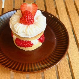 【愛犬ちゃん用】軽井沢農園パティスリーより完熟いちごのネイキッドケーキケーキ(Sサイズ）)