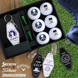 名入れゴルフボール（6個）＆パターカバーホルダー	【贈り物】【ホールインワン】【記念品】【ゴルフコンペ】【景品】【バレンタイン】【退職祝い】【ブリヂストン】【タイトリスト】【キャロウェイ】【名入れゴルフボール】【パターカバーホルダー】【父の日】【還暦祝い】【誕生日】【敬老の日】ホルダー パター　ゴルフ パターカバーホルダー