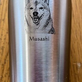 サーモス　THERMOS　ステンレスタンブラー JDI-400　父の日　ペット、孫の写真彫刻　400cc レーザー彫刻　  真空二重構造　オリジナル　名入れ彫刻無料　ペット彫刻　写真彫刻　手書き彫刻　似顔絵彫刻　画像彫刻　イラスト彫刻  凹状に彫りますので耐久性向上【誕生日・父の日・母の日・記念日】