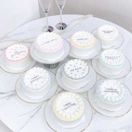 【選べる9色】パステルドットセンイルケーキ【記念日に】【メッセージ】4号5号6号