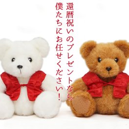 還暦祝い 女性 赤いちゃんちゃんこを着たテディベア 『還暦ベア』 ＜還暦祝い用メッセージカード付き＞ 【60歳 男性 女性 父 母 両親 記念品 還暦同窓会 ギフト包装 還暦祝いメッセージカード付 送料無料 ラッピング無料】
