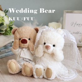 結婚祝い 名入れ ペア 【本格コスチューム 魔法のマグネットで可愛く表現】 ウェルカムスペース おしゃれ 友達 結婚記念日 妻 自分たち 入籍 記念品 可愛い 女性 結婚記念品 花以外 入籍祝い インテリア 飾り物 置物 ウェルカムドール ウェルカムベア 結婚記念 完成品 結婚式 娘 息子 嫁 婿 テディベア ぬいぐるみ くま ウェディングベアKUU&FUU 8023601