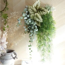 壁掛けグリーン♪おうちの壁からおしゃれを楽しむ　観葉植物造花　＜送料無料＞ フェイクグリーン　触媒加工 壁掛け 壁 おしゃれ 壁面装飾 ウォール グリーン アート 選べる 3種類【抗ウイルス・防かび・消臭・防汚】送料無料 贈り物 ギフト 出店祝い 開店花 引越祝い