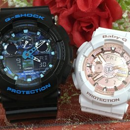 カシオ 恋人たちのGショック ペアウォッチ G-SHOCK BABY-G GA-100CB-1AJF BA-110-7A1JF 送料無料 国内正規品 記念日 誕生日 プレゼント お揃い ブラック 黒 ホワイト 白 クリスマス お祝い 結婚 婚約 20代 30代 40代 50代 カップル 夫婦