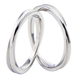 【レーザー刻印対応】【20文字まで刻印◎】ペアリング 指輪 アクセサリー レディース メンズ ステンレス マットシルバー シンプル クロスデザイン