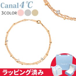 リボン済&紙袋 カナル 4°c ブレスレット 三石 ヨンドシー canal 4℃ レディース プレゼント ジュエリー アクセサリー