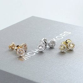 レディース ピアス アクセ シルバー925 ローズゴールド シルバー イエローゴールド マイケルコース キュービックジルコニア 女性 娘 友達 彼女 姪っ子 母親 誕生日 プレゼント 選べる3カラー 成人 卒業 入学