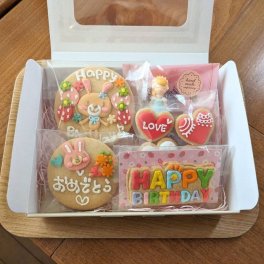 バースデーギフトBOX（ピンク）クッキー