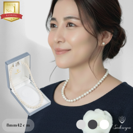パール ネックレス 冠婚葬祭 卒業式 入学式 フォーマル  結婚式  ピアス セット 真珠 黒  おすすめ  葬式 結婚式 パーティー 貝パール 8mm42cm