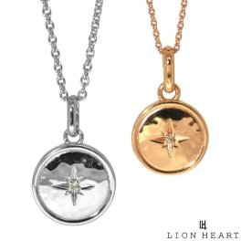 ライオンハート ツチメ コイン ペアネックレス サージカルステンレス ダイヤモンド ブランド カップル 記念日 LION HEART