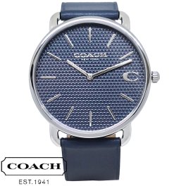 COACH コーチ 腕時計 Elliot エリオット 14602722 メンズ 2針 41mm ネイビー レザーバンド 海外正規品 ラッピング無料可