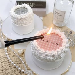 【燃える演出♪】チェック柄バーンアウェイケーキ［丸型］【選べる9色】【センイルケーキ】【メッセージ】【記念日に】3号4号5号