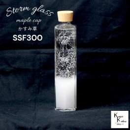 天気が分かる！「カスミ草入りストームグラス メープルキャップ SSF300」 天気管 天気 クリスマス ツリー フィッツロイ ミニ ボトル ウェザーグラス 天気 気象計グッズ インテリア インテリア小物 置物 瓶 小瓶 ガラス snowflake snowwhite  おもしろ雑貨 プレゼント 贈り物