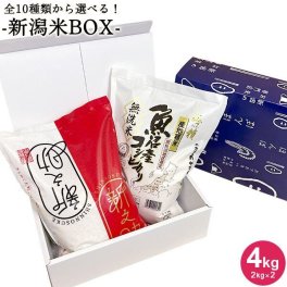 令和7年産 全10種類から選べる新潟米BOX 4kg(2kg×2) 送料無料(沖縄を除く) お米 2kg 無洗米 コシヒカリ新潟 こしひかり 白米 化粧箱付き 無洗米 新潟産 佐渡産 魚沼産 食べ比べ ギフト 内祝い お返し お祝い 贈答品 贈り物 入学祝い お礼 お中元 御中元 敬老 お歳暮 御歳暮 特A