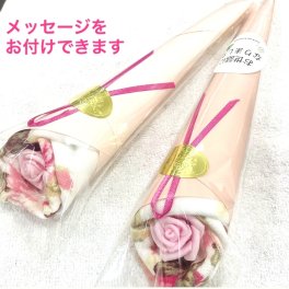 バラのハンカチブーケ　花束ブーケ　薔薇　プレゼント　プチギフト　フラワーブーケ　ギフト　タオルハンカチ　退職　誕生日　お返し