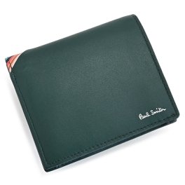 ポールスミス 財布 二つ折り財布 Dグリーン Paul Smith bps783-51 メンズ 紳士 ギフト 定番 彼氏 彼女 プレゼント