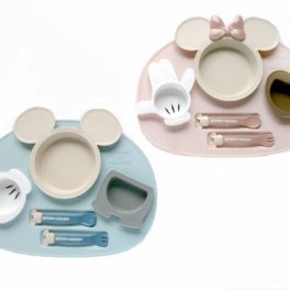 【ミッキーミニー】ミッキーマウス ベビー食器セット 出産祝い 御祝 お誕生日 誕生日 贈り物 ランチセット お食事セット ワンプレート。