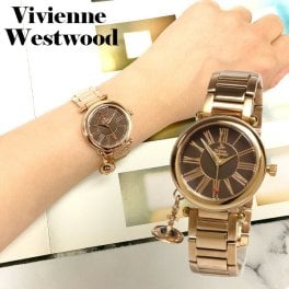 Vivienne Westwood ヴィヴィアンウエストウッド 腕時計 ブランド レディース オーブ ローズ ゴールド ブラウン ギフト ビビアン ウェストウッド VV006PBRRS