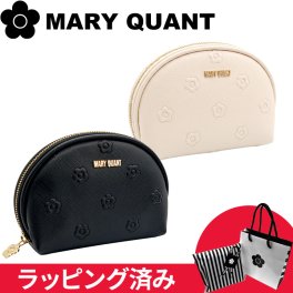 マリークワント マリクワ ポーチ ラウンドポーチ ギフト レディース シンプルエンボスデイジー クリスマス