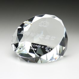 クリスタル位牌 ギフトKH-20（大）（小）名入れ お位牌 仏具 仏壇 49日 法要 おしゃれ 手元供養 小型 夫婦 連名 戒名 俗名 彫刻