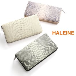 ダイヤモンド パイソン 長財布 財布 レディース ラウンドファスナー 本革 革 一枚革 HALEINE ブランド アレンヌ 蛇 蛇革 ヘビ ヘビ柄 母 女性 グリーン ゴールド 金 金色 白 黒 紫 金運 開運 風水 ギフト プレゼント (06000262r) アクスタポーチ 推し活ケース 定年退職 バレンタイン 成人祝い 春財布