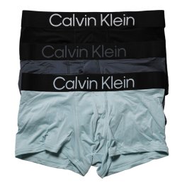 カルバンクライン：BOLD LOGO ローライズボクサーパンツ 3PK (ブラック/タービュランス/スターリングブルー)[ボクサーパンツ/ 男性下着/ メンズインナー/人気ブランド/おすすめギフト/誕生日プレゼント/メンズファッション]