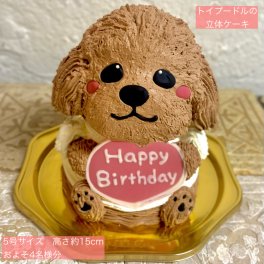 トイプードルの立体ケーキ 誕生日 可愛い ケーキ 立体 動物 女の子 女性 子供 こども 冷凍ケーキ 人気 プレゼント センイルケーキドンムルケーキ 犬