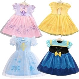 子供 プリンセス ラプンツェル風 ドレス アナ雪 お姫様ごっこ エルサ風 ワンピース 衣装 アリエル風 コスチューム コスプレ 女の子 ハロウィン 誕生日 プレゼント クリスマス ギフト 演出 幼稚園 キッズ服 コットン 90-130 なりきりアイテム