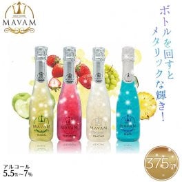 【マバム MAVAM スパークリングワイン ハーフサイズ 375ml 単品】 スパークリング ワイン 甘口 ラメ お酒 おしゃれ 贈り物 パーティー 記念日 お祝い 洋酒 Alc.5.5%〜7.0％ ギフト プレゼント インスタ映え