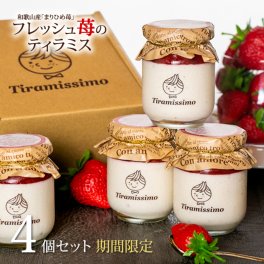 母の日 スイーツ ギフト 2026 送料無料 ティラミス 【期間限定 国産完熟いちごのティラミス 4個セット】 苺 ティラミス 日本一なめらか ティラミッシモ 国産完熟いちご 苺 極甘苺 化粧箱 冷凍発送 高級マスカルポーネチーズ