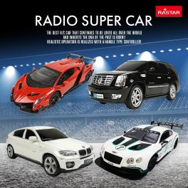 ラジコン ラジコンカー 子供 車 ランボルギーニ キャデラック BMW ベントレー [1：24 RC ステアリング操作 スーパーアソート] おもちゃ 玩具 R/C 男の子 誕生日 クリスマス プレゼント