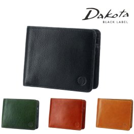 ダコタブラックレーベル Dakota black label エティカ 二つ折り財布 折財布 ウォレット 620320(620310) イタリア製牛革 本革 メンズ レディース ブラック ブラウン 小銭入れあり 送料無料 プレゼント ラッピング