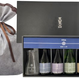 【名入れ無料】 天覧山 感謝のお酒 4本セット 名入れガラス徳利 名入れお猪口2点付き プレゼント