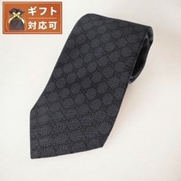 グッチ GUCCI ネクタイ メンズ 456522 4B002 1100 グレー GGパターン