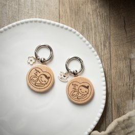 マタニティマーク【木製】キーホルダー チャーム マタニティ 妊婦 安産祈願【meets】かわいい 可愛い おしゃれ