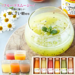 お中元 御中元 夏ギフト プレゼント 北海道産てんさい糖 寒天＆マンナン入 果実まるごとフルーツスムージー6本セット ギフト 健康 内祝 お返し スイーツ 詰め合わせ ギフト オシャレ 定番ギフト 誕生日 出産祝い 内祝 結婚内祝 人気