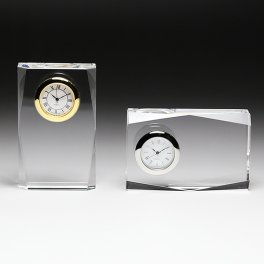 退職祝 周年記念 誕生祝 クリスタル時計 DT-1 名入れ無料 