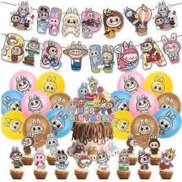 誕生日 風船 飾り付け バルーン 飾り パーティー バースデー ガーランド セット LABUBU風 ラブブ グッズ