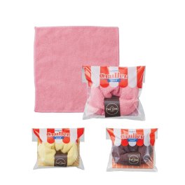 ふんわりクルーラータオル ドーナツタオル プチギフト お菓子タオル かわいいタオル 華やかパッケージ ギフト 子供会 ハンドタオル おしゃれタオル ノベルティ タオルギフト イベント 景品
