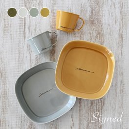 結婚祝い 名入れ おしゃれ ペア食器セット マグカップ プレート 【サインド＊ナチュラリーマグ＆プレート・ペア4点セット（ギフトBOX付き）】 誕生日プレゼント 記念日のプレゼント 引越祝い 送別品 母の日 父の日 クリスマスプレゼント