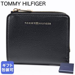 高品質ヨーロッパ輸入モデル トミーヒルフィガー TOMMY HILFIGER 二つ折り財布 小銭入れ付き ラウンドファスナー レディース FLAG COMPACT ブラック AM0AW18124 BDS BK ウォレット 折財布 送別会 誕生日 結婚祝い 結婚式 彼氏 息子 夫 男性 高級 父の日 母の日【スペシャルラッピング660円(別売り)】 即日発送 彼氏 財布 ホワイトデー