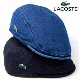 帽子 LACOSTE ハンチング 10オンス デニム ハンチング帽子 メンズ アイビーキャップ ラコステ ハンチング帽 メンズ レディース 帽子 メンズ LACOSTE ブランド ハンチングキャップ 父の日 ギフト 男性 プレゼント 30代 40代 50代 贈り物 敬老の日